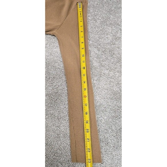 Lauren Ralph Lauren Ribbed Long Cardigan Pockets Beige Brown Stretch Women’s M - Picture 10 of 10